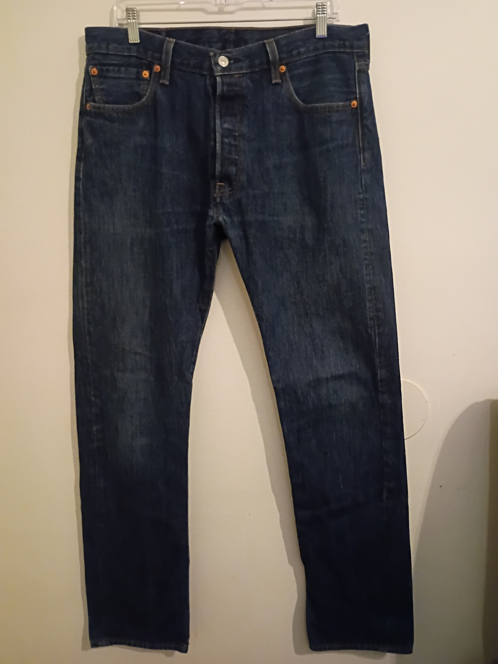 Levi's Men's 501 Button Fly Jeans - Classic Straight Fit Sz 34/36